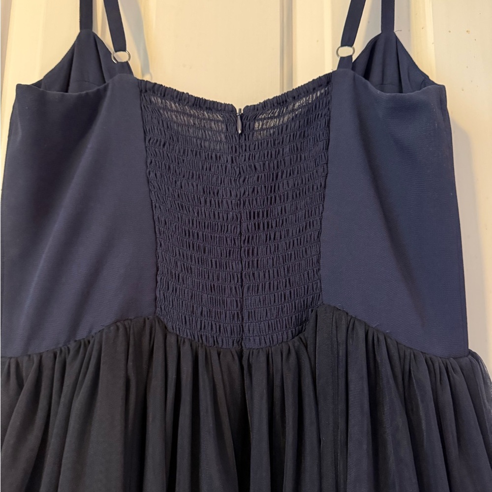 Reformation Esmarie Navy Midi Dress - Picture 3 of 5